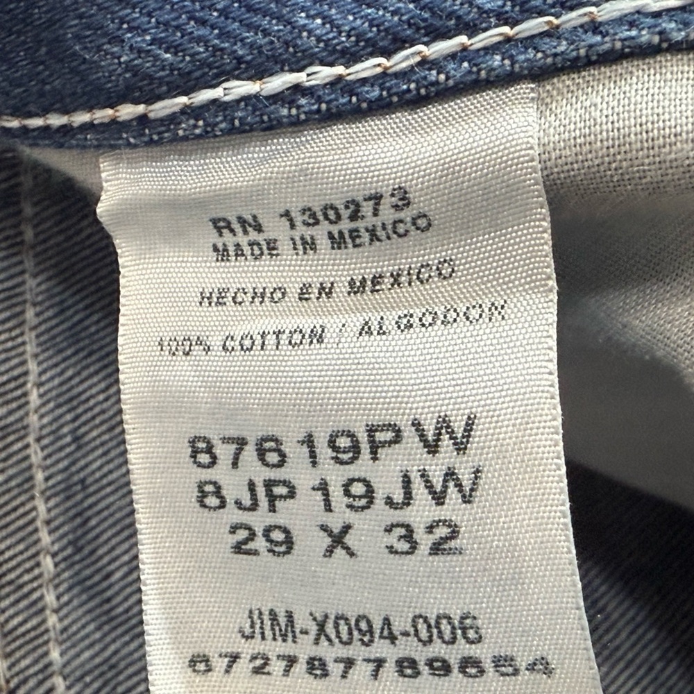 Wrangler Rustler Dark Wash Straight Leg Denim Jeans NWOT Size 29 x 32 - Picture 5 of 6